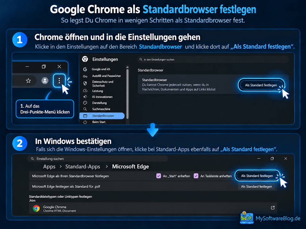 Anleitung: Google Chrome als Standardbrowser festlegen