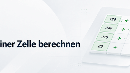 Excel: Summe in einer Zelle berechnen